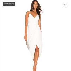 Shona Joy Cocktail Drapes Dress - Ivory